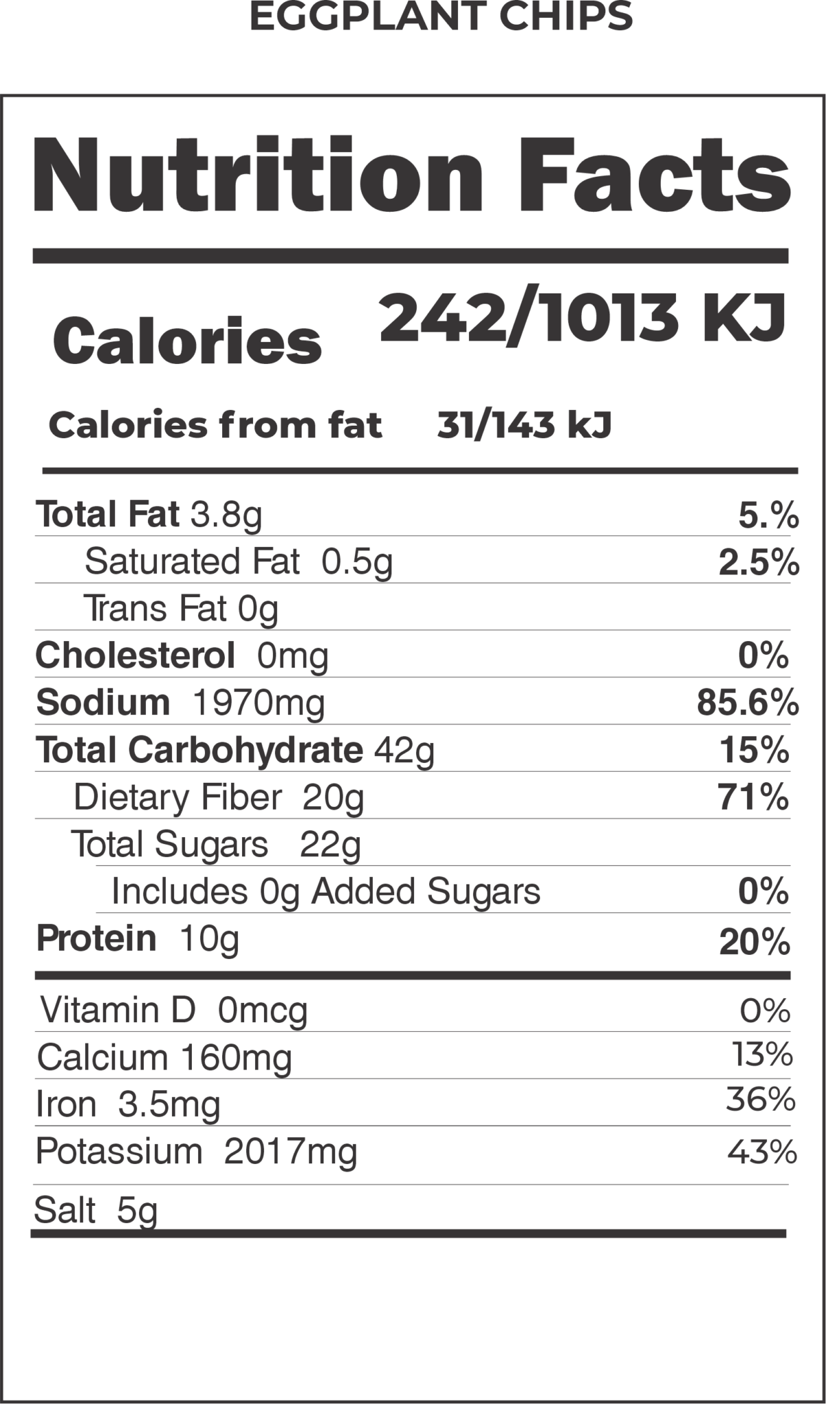 Eggplant chips Aregi